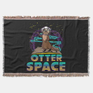 Otter Space Niedlich Funny Otter Lover Pun Geschen Decke