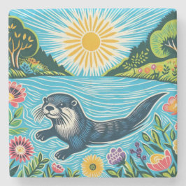 Otter Steinuntersetzer
