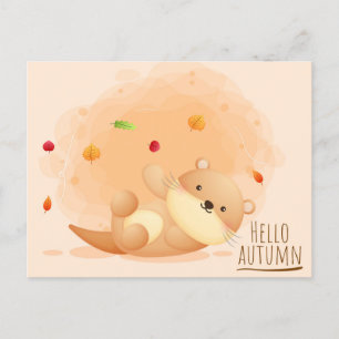 Otter Summer Postcard Postkarte