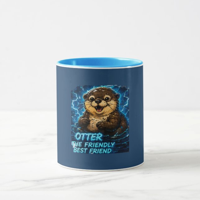 Otter the Friendly Best Friend Tasse (Zentrum)