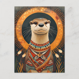 Otter Totem – Playful Deco Spirit Postkarte
