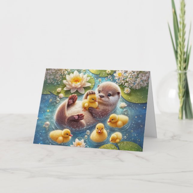 Otter und Freunde Karte (Vorderseite)