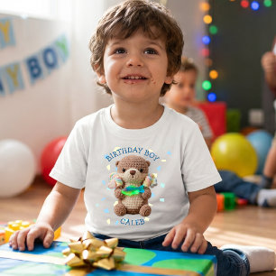 Otter- und Süßigkeiten-Themen-Geburtstagsjunge per Kleinkind T-shirt