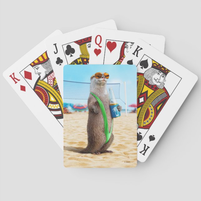 Otter Wearing Mankini Spielkarten (Rückseite)