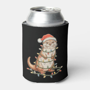 Otter Weihnachts-Tier Weihnachtsmann Hqt Xmas Lich Dosenkühler
