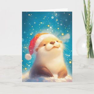 Otter Weihnachtsgeist Karte