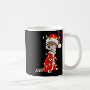 Otter-Weihnachtslichter-Santa-Kostüm Süßes Tier X Kaffeetasse