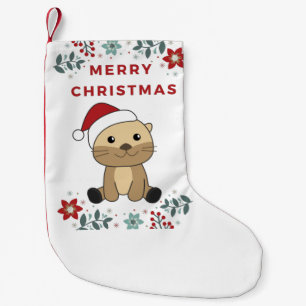 Otter Weihnachtsschnee Wintertiere Otter Kleiner Weihnachtsstrumpf