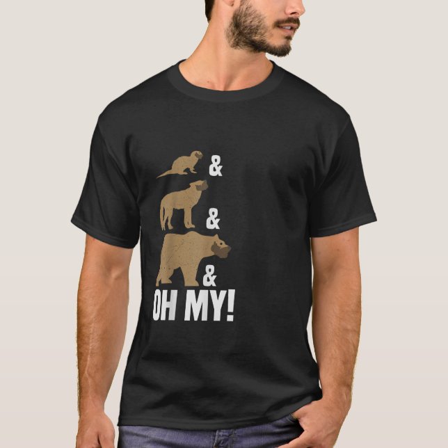 Otter Wolf Bear Oh My Gay Slang LGBT Pride T Shirt (Vorderseite)