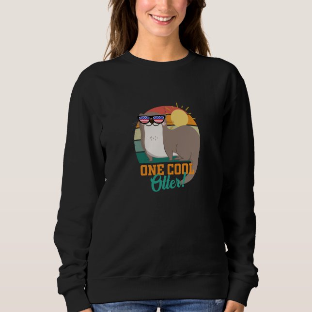 Otter World Otter Day Wildlife Otters men women ki Sweatshirt (Vorderseite)