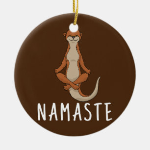 Otter Yoga Keramik Ornament