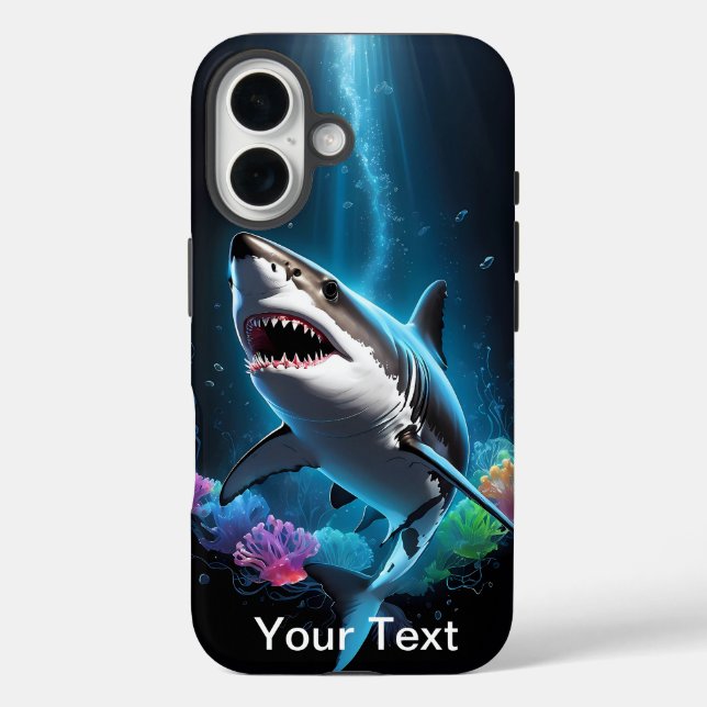 OtterBox Shark Blume Wasserfarbe Case-Mate iPhone Hülle (Rückseite)