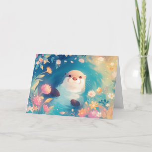 Otterfrohsinn in einem Blumenweiher Karte