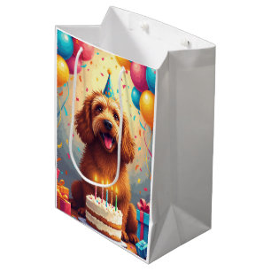 Otterhound-Geburtstagsfeier Mittlere Geschenktüte
