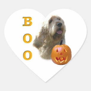 Otterhound Halloween BOO Herz-Aufkleber