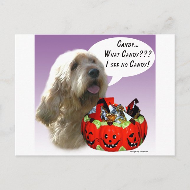 Otterhound Halloween Candy Postkarte (Vorderseite)