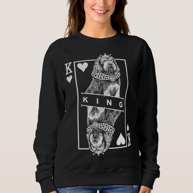 Otterhound King Of Hearts  Dog  Pop Sweatshirt (Vorderseite)