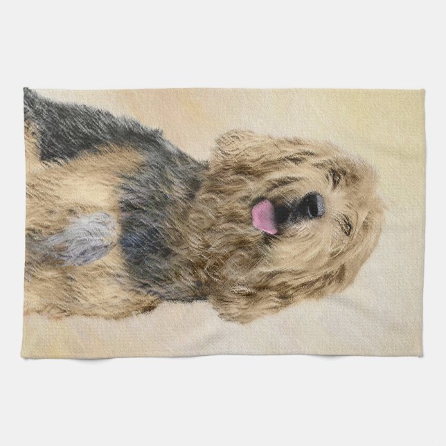 Otterhound-Malerei - Niedliche Original Hunde-Kuns Geschirrtuch (Horizontal)