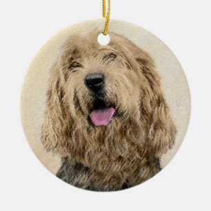 Otterhound-Malerei - Niedliche Original Hunde-Kuns Keramik Ornament