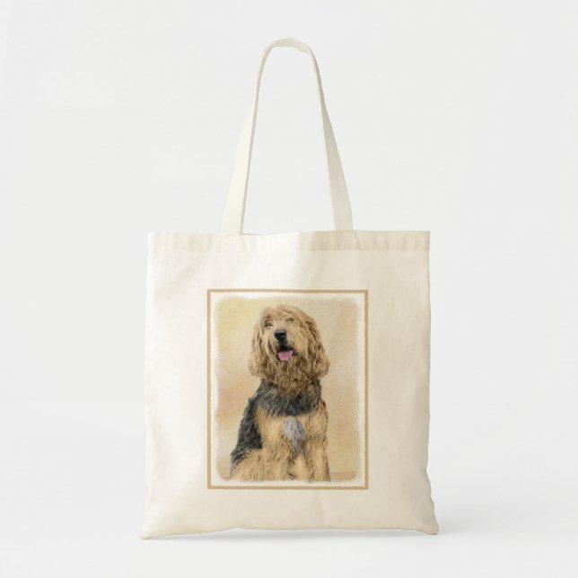 Otterhound-Malerei - Niedliche Original Hunde-Kuns Tragetasche (Vorne)