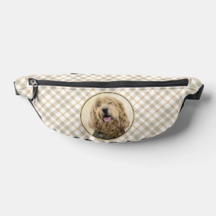 Otterhound Malerei Schwarz und Tan Original Hunde  Bauchtasche