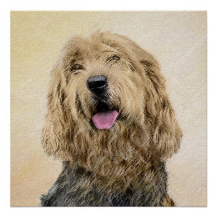 Otterhound-Malerei - Süße originelle Hundekunst Poster