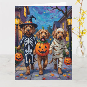 Otterhound Trick-oder-Treating in Halloween-Kostüm Karte