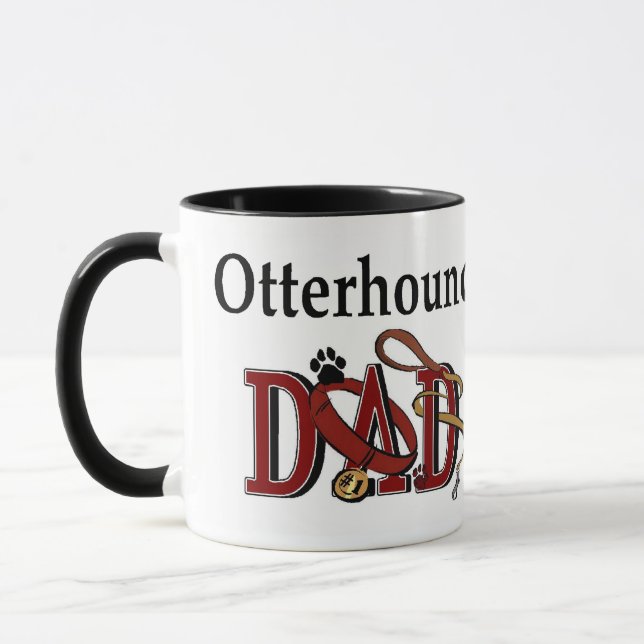 Otterhound-Vater-Geschenke Tasse (Links)
