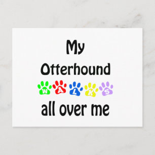 Otterhound Walking Design Postkarte