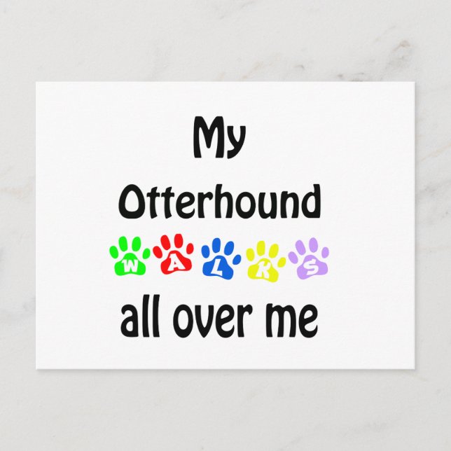 Otterhound Walking Design Postkarte (Vorderseite)