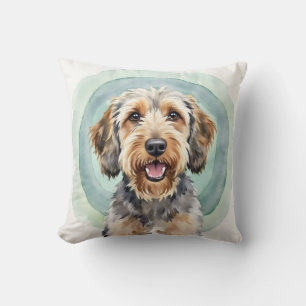 Otterhound-Wasserfarbe-Wasserwellen-Kunst Kissen