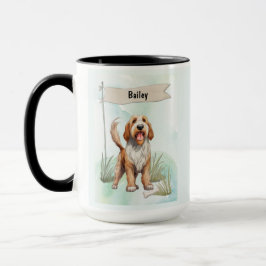 Otterhound Watercolor Personalized Dog Tasse