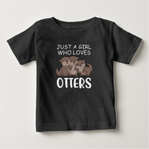 Otterngeschenk Nur ein Mädchen, das Otter liebt Baby T-shirt
