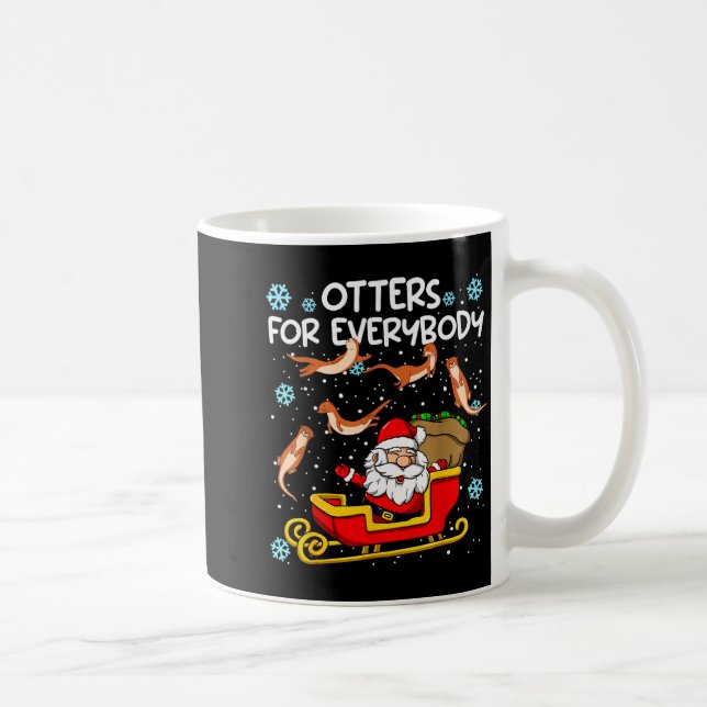 Otters For Everybody Santa Funny Christmas Otter  Kaffeetasse (Rechts)