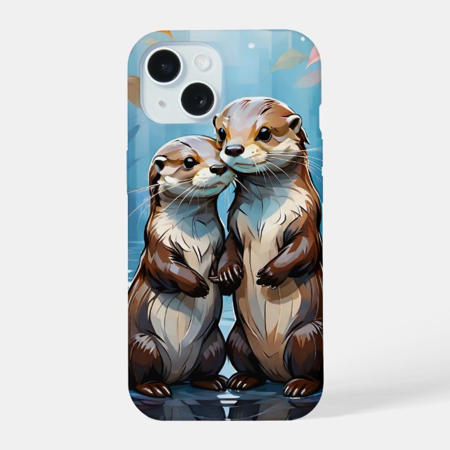 Otters iPhone 15 Hülle (Rückseite)