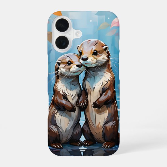 Otters iPhone 16 Hülle (Rückseite)