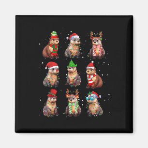 Otters Weihnachtsbeleuchtung Dekoration Funny Sea  Magnet