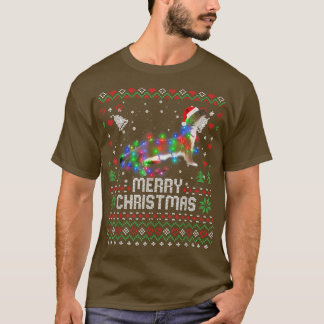 Otters Weihnachtsmannmütze Tier Weihnachtsbaum Lig T-Shirt