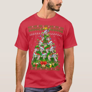 Otters Xmas Licht Baum Santa Otter Ugly Christm T-Shirt