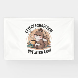 Ottery Expression Niedlich Sloth und Baby Banner