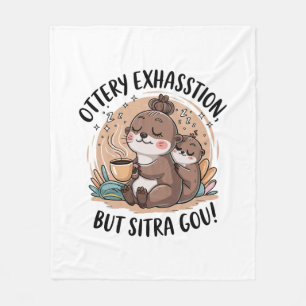 Ottery Expression Niedlich Sloth und Baby Fleecedecke