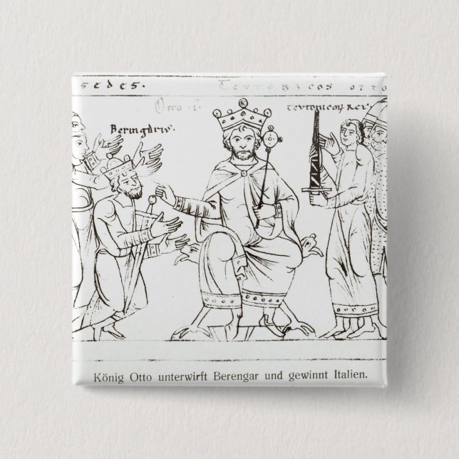 Otto I einreichend bei Berenger II Button (Vorderseite)