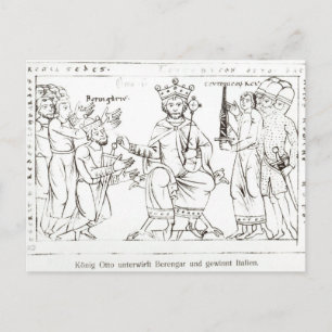 Otto I Einreichung bei Berenger II Postkarte