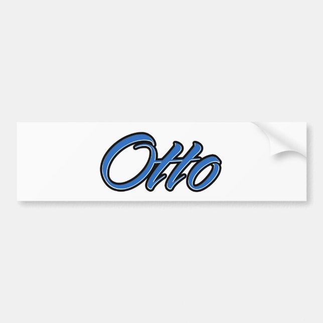 Otto Name blue Aufkleber Sticker Autoaufkleber (Vorne)