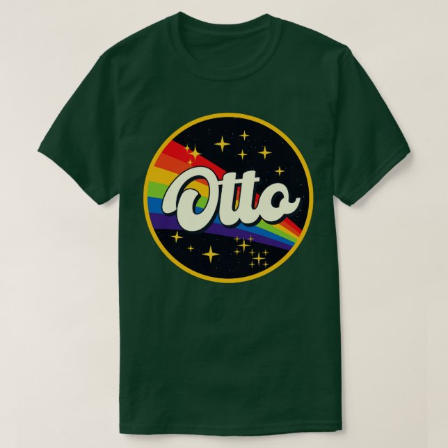 Otto Rainbow in Space Vintag Style T-Shirt (Design vorne)
