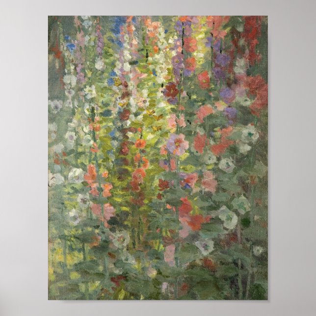 Otto Stark - Hollyhocks Poster (Vorne)