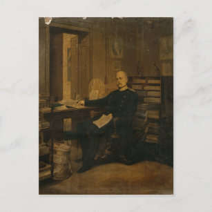 Otto von Bismarck in seiner Studie Postkarte