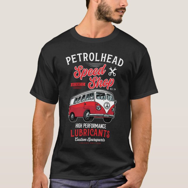 Ottokraftstoffkopf-Speed-Shop-Hemd T-Shirt (Vorderseite)