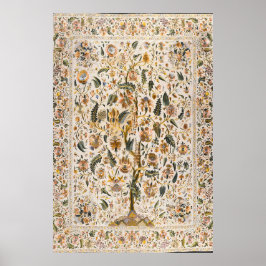 Ottoman Tree of Life Art Print Vintage Floral Poster