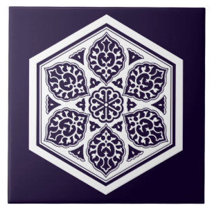 Ottoman Türkisch Weiß Geschirr Rosette Oriental Fliese